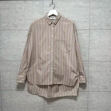 Maker's shirt 가마쿠라 x ViS 긴팔 셔츠 스트라이프 베이지