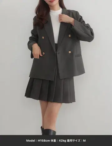 CENEA 테일러드 자켓+플리츠 미니 스커트 set