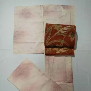문사 코몬 벚꽃색 그라데이션 기모노