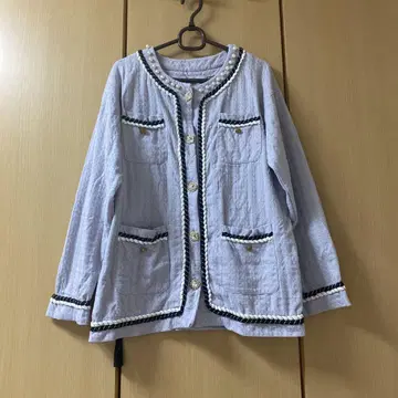 앙크루즈 긴팔 가디건 펄 비쥬 버튼