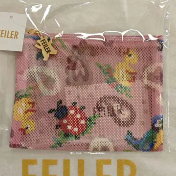 FEILER 하이디 페이즐리 메쉬 파우치 핑크 미니