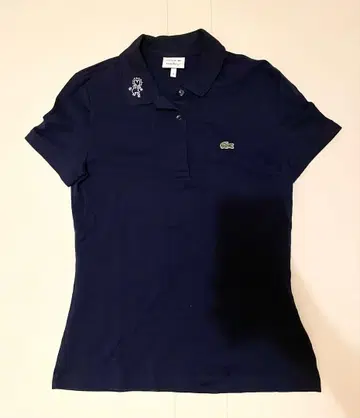 Lacoste x KeithHaring 콜라보 네이비 반팔 피케 셔츠