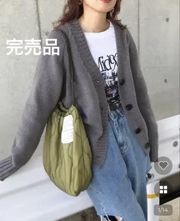 nugu V넥 루즈핏 가디건