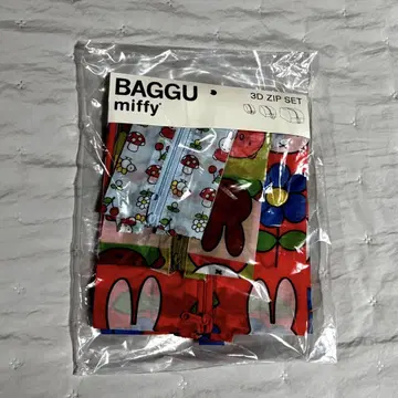 BAGGU 3D Zip Set 파우치 미피 새상품