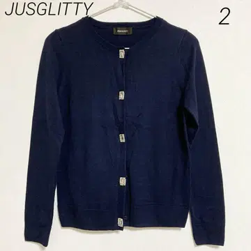 0482 JUSGLITTY 저스길리티 네이비 비쥬 가디건