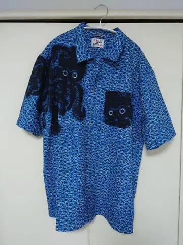 셔츠 [ 바다에 떠오르는 문어 ] 2XL
