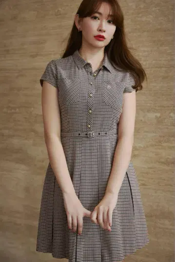 herlipto 체크 셔츠 미니 드레스 S