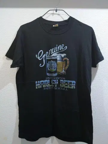 Harley Davidson 할리 맥주 빈티지 티셔츠 M 사이즈 블랙