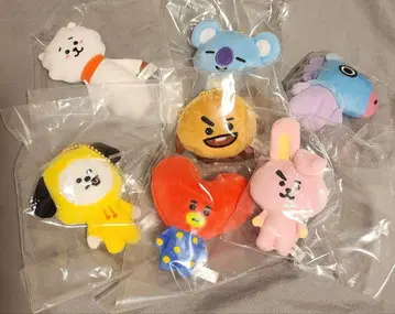 BT21 봉제 인형 키링 7개 세트