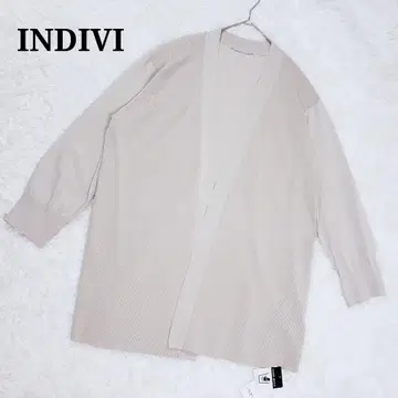 새상품 INDIVI 워셔블 V넥 롱 가디건 빅 사이즈 19