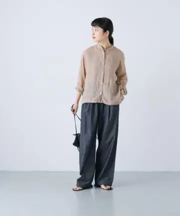 카구레 샴브레이 데님 이지 팬츠
