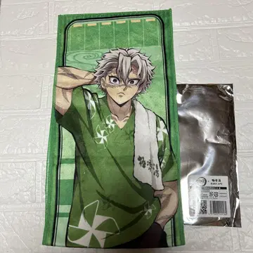 귀멸의 칼날 극락탕 콜라보 시나즈가와 사네미 머플러 타월