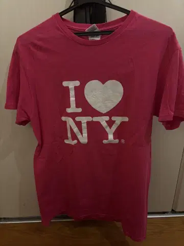I NY 핑크 T셔츠