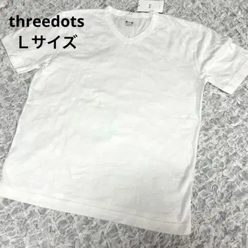 [미사용 새상품] threedots 화이트 티셔츠 반팔 코튼 L사이즈