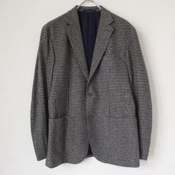 ESTNATION 체크 트위드 테일러드 자켓 울 46 M 사이즈