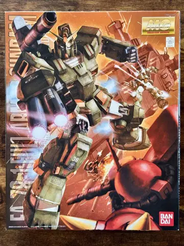 빨간색 반다이 MSV MG 1/100 풀 아머 건담