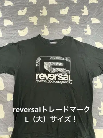 초레어 L! reversal 트레이드 마크 T셔츠 블랙