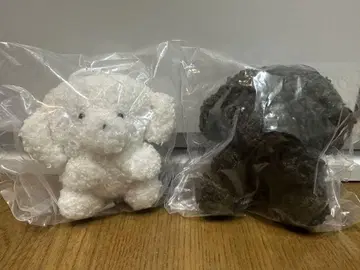 죠세마루 화이트 블랙 가챠 봉제 인형