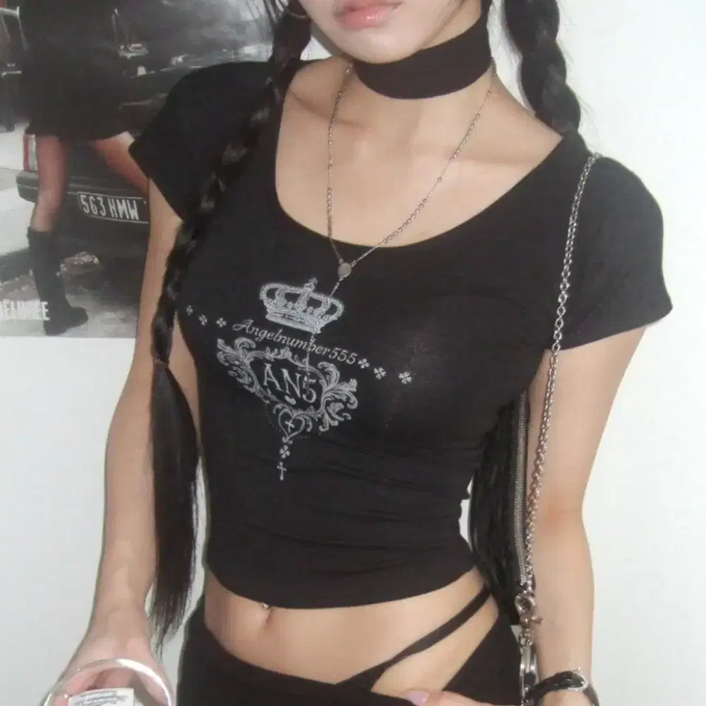 Angel Number 555 Slim T-shirt Black #엔젤넘버555,#엔넘파 on