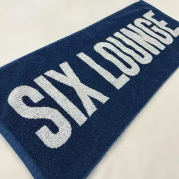 SIX LOUNGE 타월 파랑 밴드 락 식스라운지