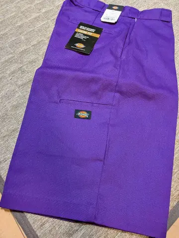 Dickies 30인치 하프 팬츠 퍼플 지퍼