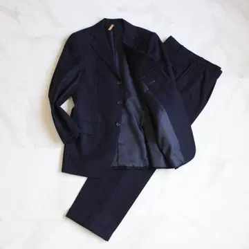 BEAMS F 울 수트 네이비 셋업 S 사이즈