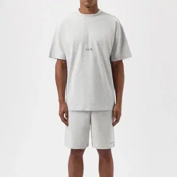 BALR. 로고 BOX 티셔츠 XL (Lt Grey Melange)