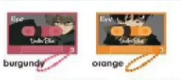 Eve 복권 뮤직 키링 burgundy&orange