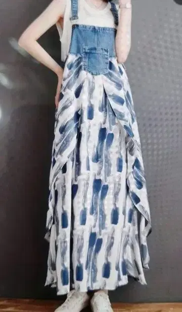 살로펫 스커트 데님