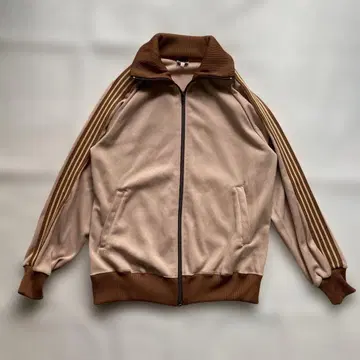 vintage 저지 트랙 자켓 소매 라인 풀 집업 레트로 구제 의류