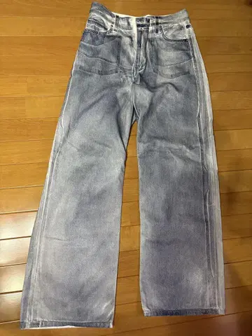 ZARA TRF LOOSE 미드라이즈 포일 데님 팬츠