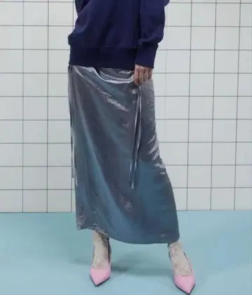 MAISON SPECIAL 새틴 셔링 스커트