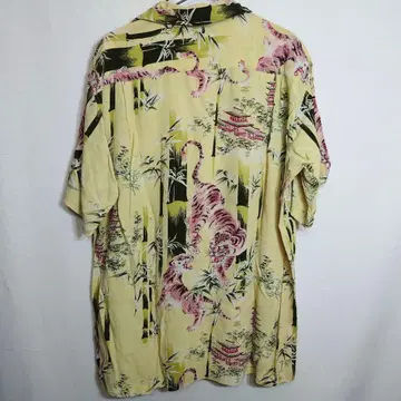 sun surf 대나무 호랑이 사사 알로하 셔츠 레이온