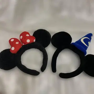 미니 마우스 미키마우스 귀 머리띠 세트