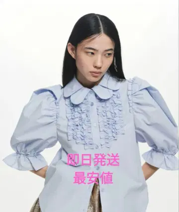 스카이블루 bibiy CORA PUFF BLOUSE 비비 bibiy.