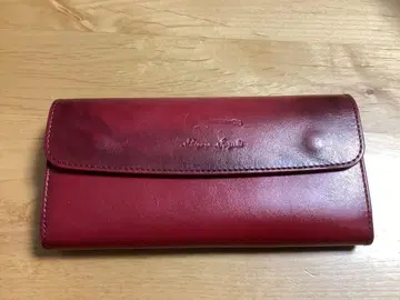 스즈키 시게루 [ BAND WAGON ] 사인 포함 빨간색 가죽 장지갑