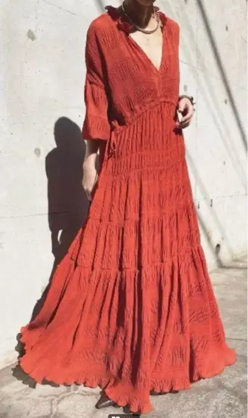 AMERI SHIRRING PLEATS DRESS