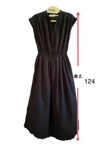블랙 슬리브리스 롱 원피스 124cm AZUL