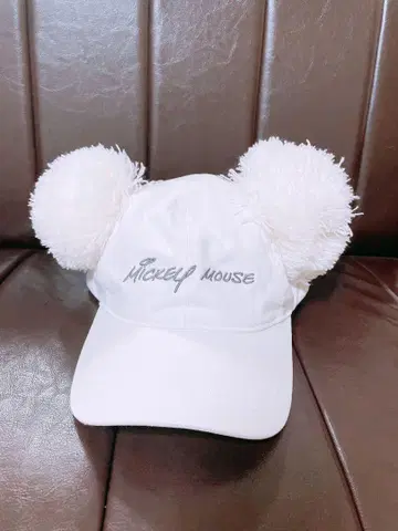 디즈니 모자 캡 화이트