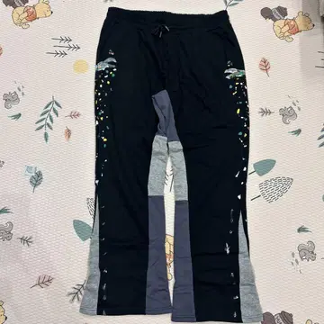 릴랙스 핏 와이드 팬츠 블랙 그레이