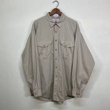 새상품급 USA FILSON 코튼 포플린 셔츠 카키 L