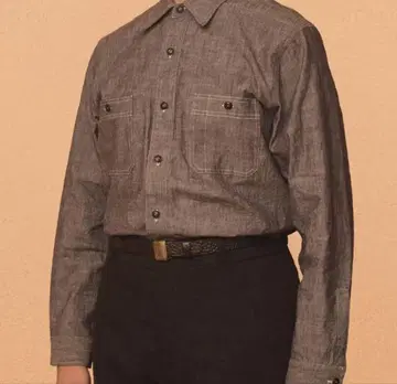 BLACK CHAMBRAY SHIRTS 40 사이즈