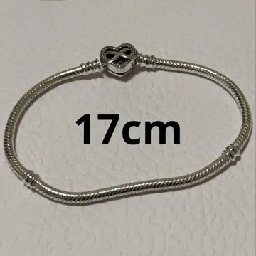 PANDORA 하트 팔찌 17cm