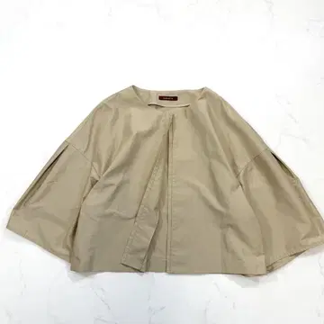 AMACA 아마카 7부 소매 노카라 자켓 겉옷 볼륨 소매 40 L