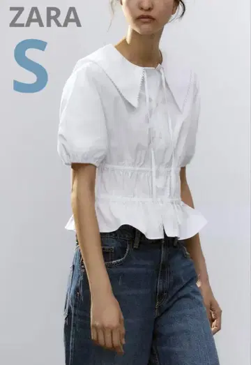 새상품 ZARA 개버딘 스트레치 셔츠 S