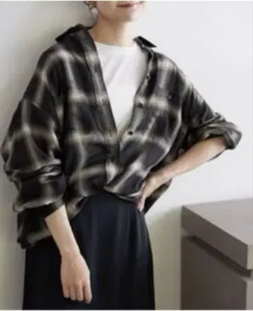 SLOBE IENA 비에라 체크 루즈 셔츠 체크 무늬 루즈핏