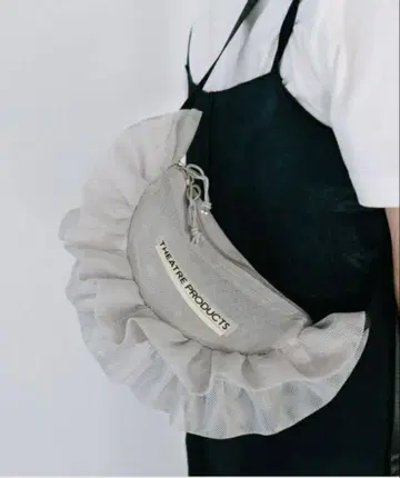 MESH FRILL ROUND SHOULDER BAG-M