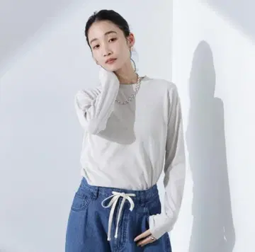 나노 유니버스 항균 방취 리브 롱 슬리브 T셔츠 새상품