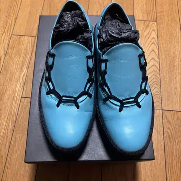 Midorikawa ryo chain Loafer 스카이블루 가죽 로퍼