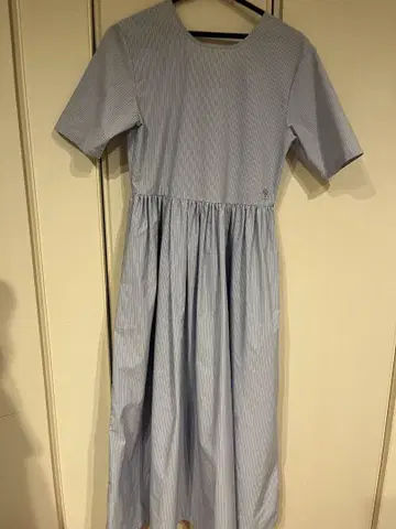 THE9SHOP EVERYDAY DRESS 스트라이프 반팔 롱 원피스